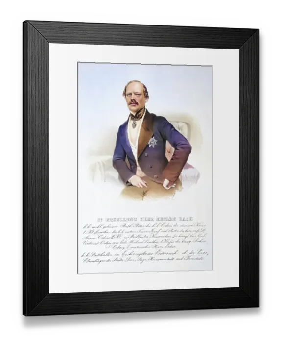 Framed Print : Eduard Freiherr von Bach (born 21 December 1814 in Loosdorf)