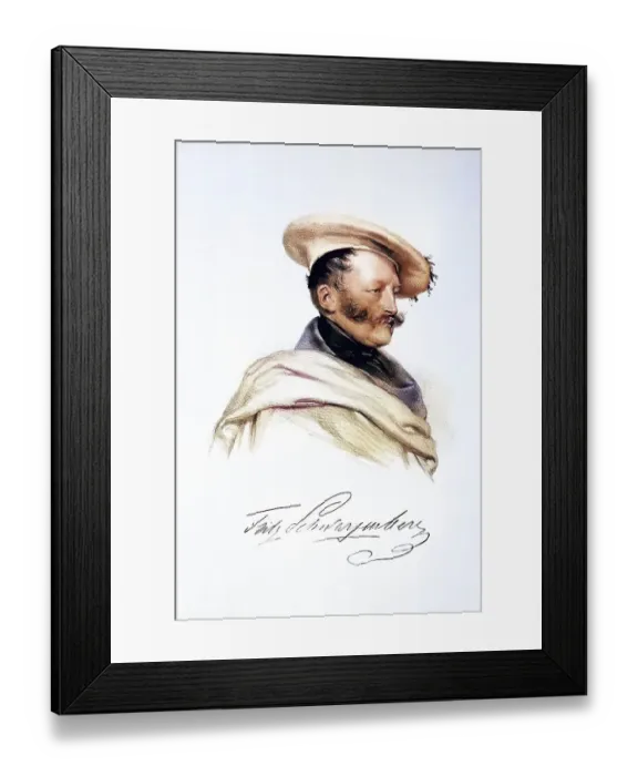 Framed Print : Friedrich Karl Fuerst zu Schwarzenberg (born 30 September 1800 in Vienna)