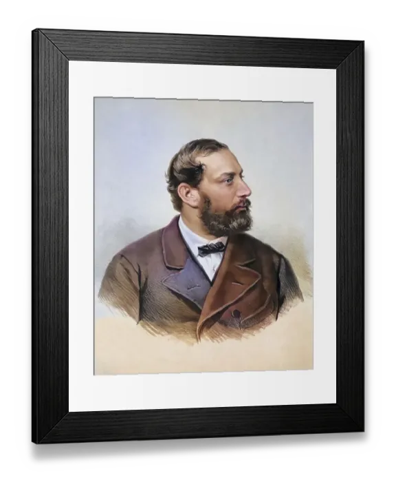 Framed Print : Friedrich Suess (1833-1907), leather manufacturer Framed Print : Friedrich Suess (1833-1907), leather manufacturer