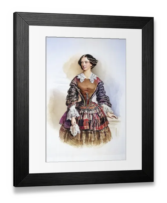 Framed Print : Gabriele Countess Andrassy, nee Palffy (1833-1876) Wife of Emanuel Andrassy