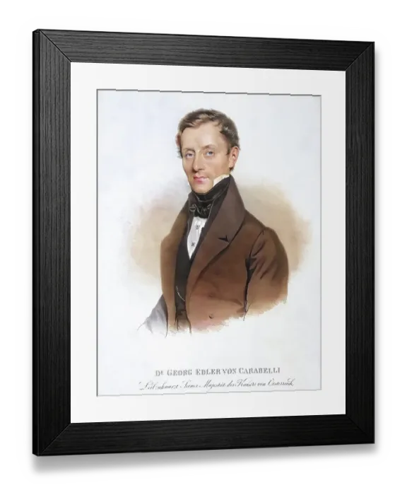 Framed Print : Georg Carabelli, Edler von Lunkaszprie (born 11 December 1787 (or 1788) in Pest