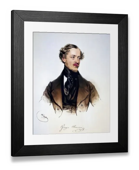 Framed Print : Giorgio Ronconi (born 6 August 1810 in Milan)