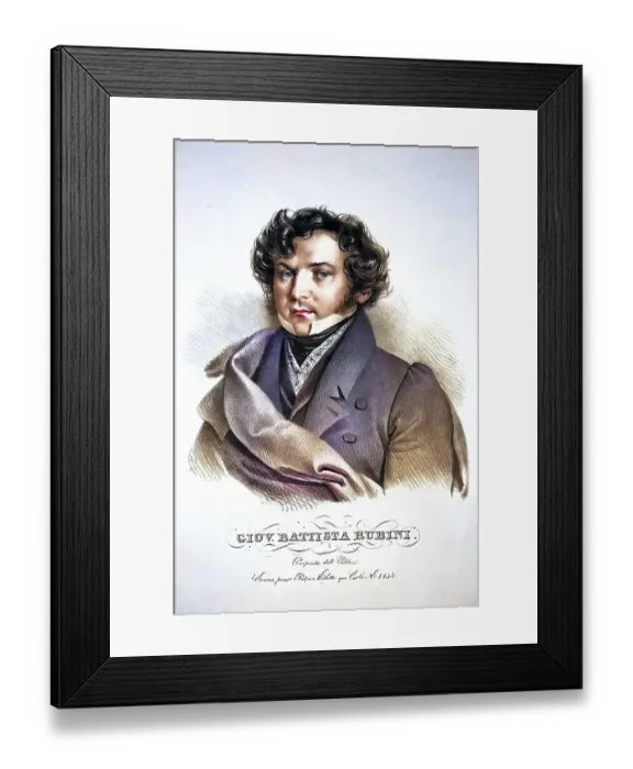 Framed Print : Giovanni Battista Rubini (born 27 April 1795 in Romano di Lombardia)