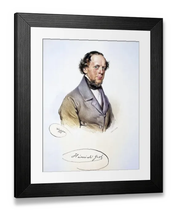 Framed Print : Heinrich Grob (1799-1855), silk manufacturer