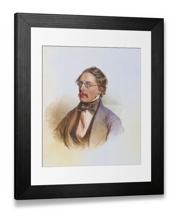 Framed Print : Johann Florian Heller (born 4 May 1813 in Iglau)