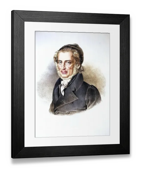 Framed Print : Hermann Landauer, Rabbi in Bratislava around 1830