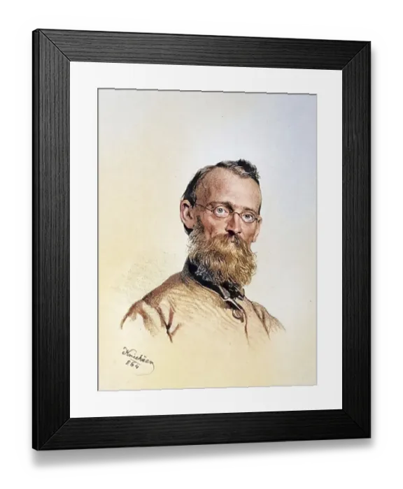 Framed Print : Hermann Rollett (born 20 August 1819 in Baden near Vienna)