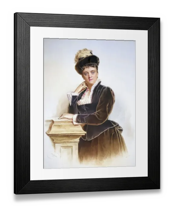 Framed Print : Ilma Seiler-Wilborn, 1850-96) German-Austrian theatre actress Framed Print : Ilma Seiler-Wilborn, 1850-96) German-Austrian theatre actress