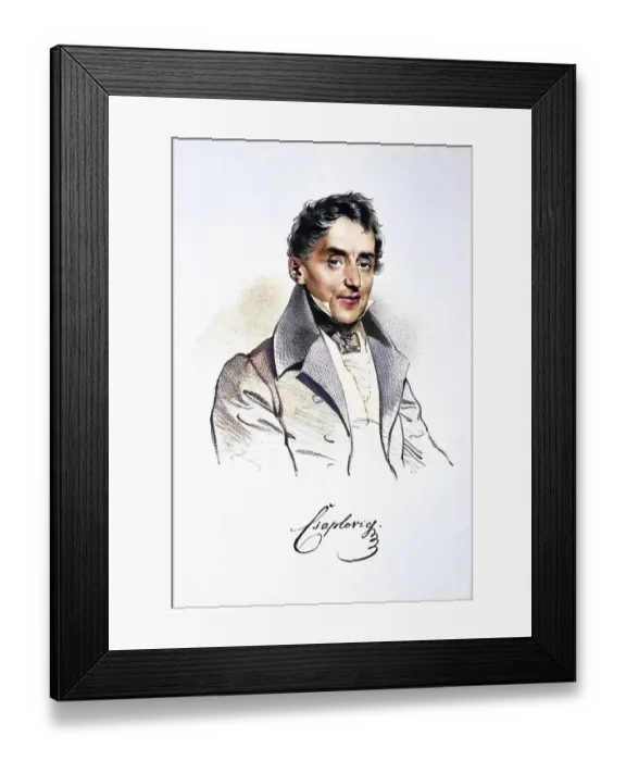 Framed Print : Johann von Csaplovics, Edler von Jeszenova (Hungarian: Janos Csaplovics)