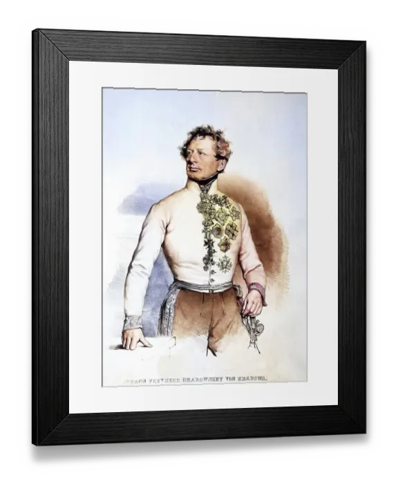 Framed Print : Johann Hrabowszky von Hrabowa, Historical Framed Print : Johann Hrabowszky von Hrabowa, Historical