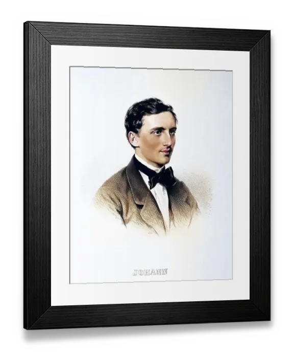 Framed Print : Johann II. Maria Franz Placidus (born 5 October 1840 in Eisgrub Castle in the Austrian Empire)