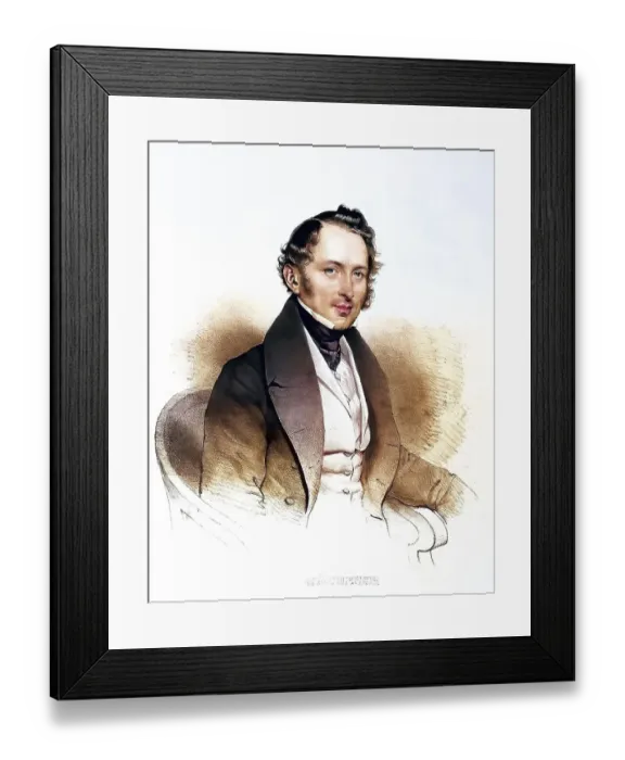 Framed Print : Johann Michael Waechter (born 2 March 1794 in Rappersdorf)