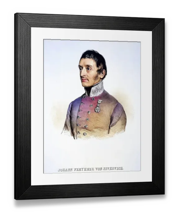 Framed Print : Johann Freiherr von Sivkovich, Croatian: Sivkovic Framed Print : Johann Freiherr von Sivkovich, Croatian: Sivkovic
