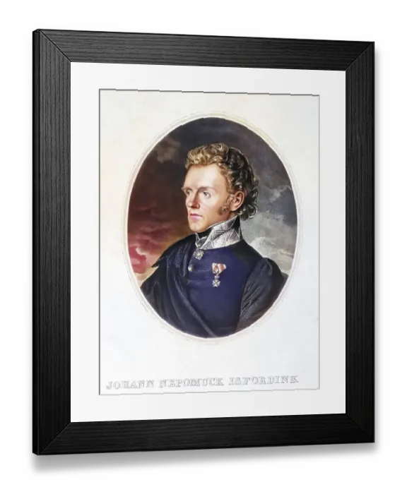 Framed Print : Johann Nepomuk Isfordink, since 1835 Isfordink Edler von Kostnitz (born 1776 in Constance)