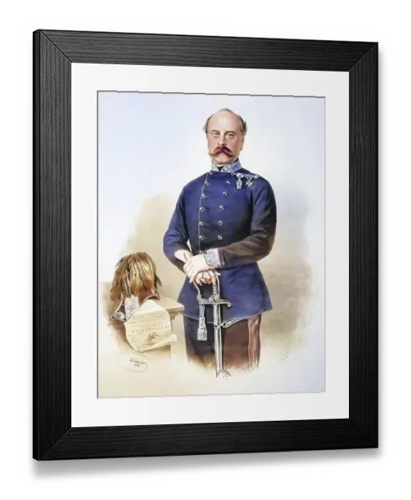Framed Print : Johann Buschek, Historical, digitally restored reproduction from a 19th century original