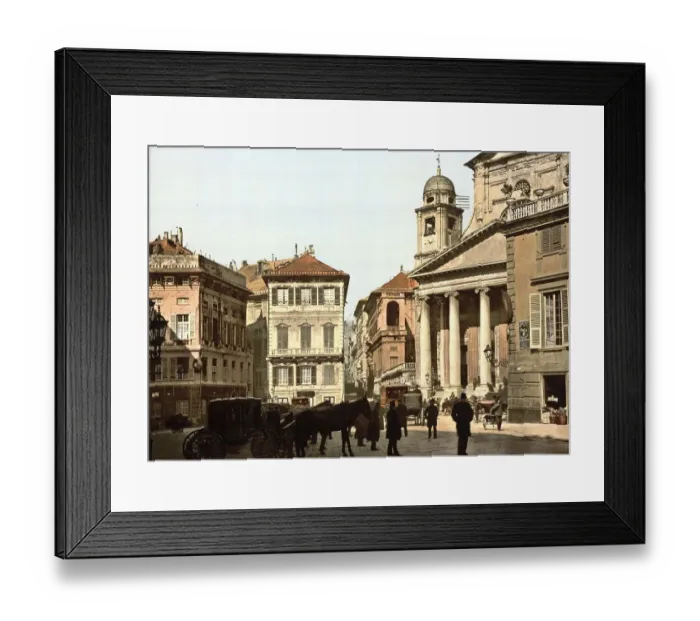 Framed Print : Piazza dell'Annunziata, Genoa Framed Print : Piazza dell'Annunziata, Genoa