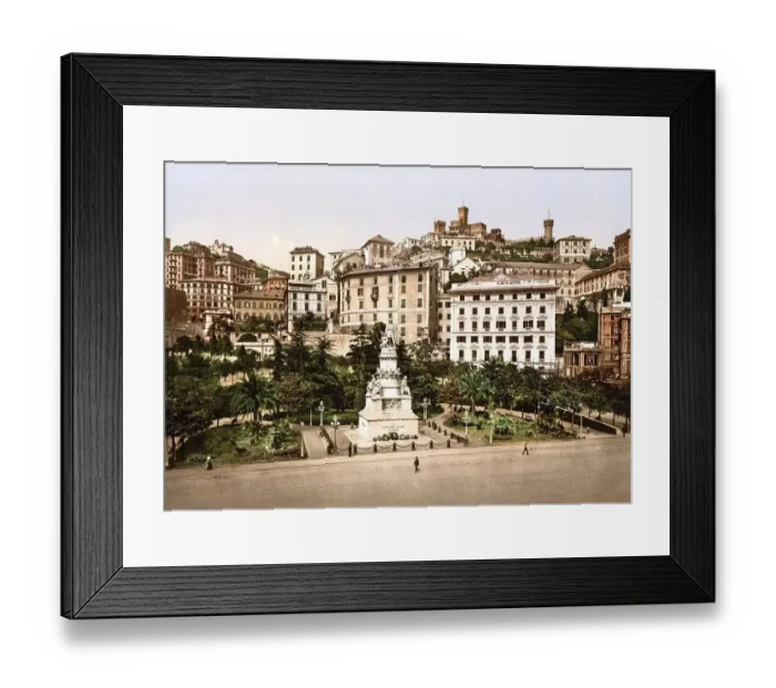 Framed Print : Piazza Acquaverde, Green Water Plaza