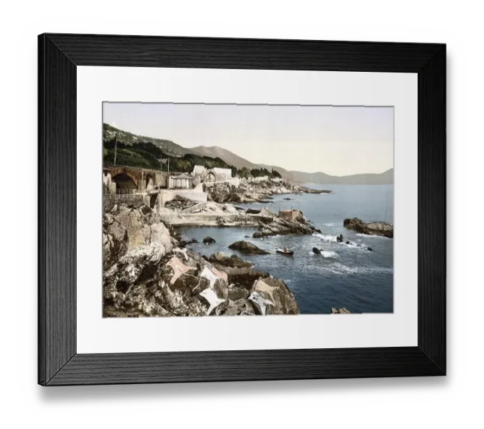 Framed Print : The coast, Nervi, Genoa, Italy