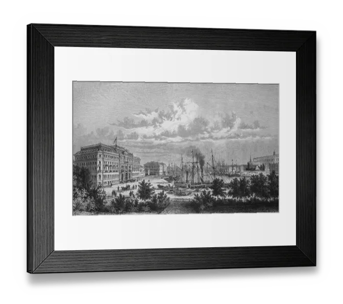 Framed Print : The harbour of Stockholm, Sweden