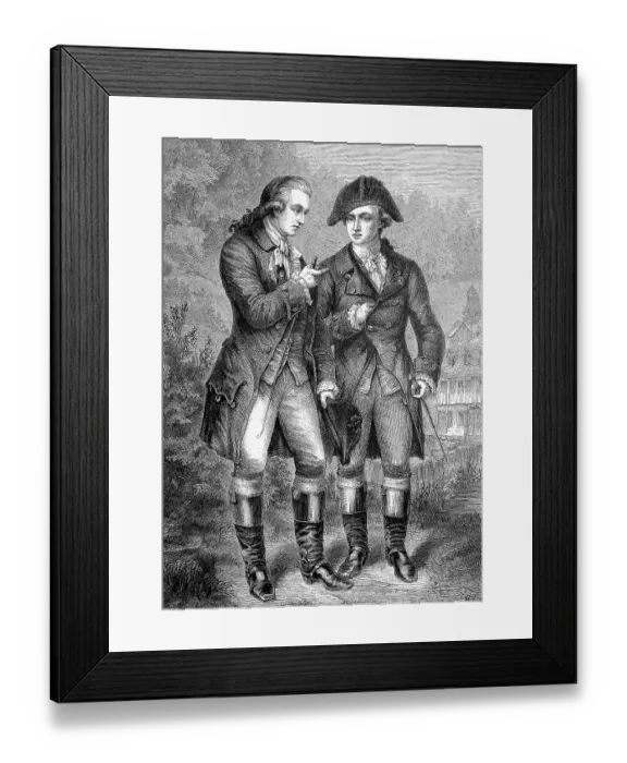 Framed Print : Karl August and Goethe in the stormy period