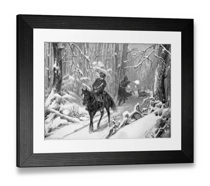 Framed Print : Scene from the winter campaign of 1870 Framed Print : Scene from the winter campaign of 1870