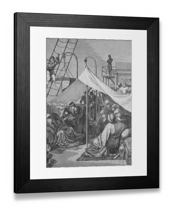 Framed Print : The woman of a Turkish harem on the steamboat between Constantinople and Barna