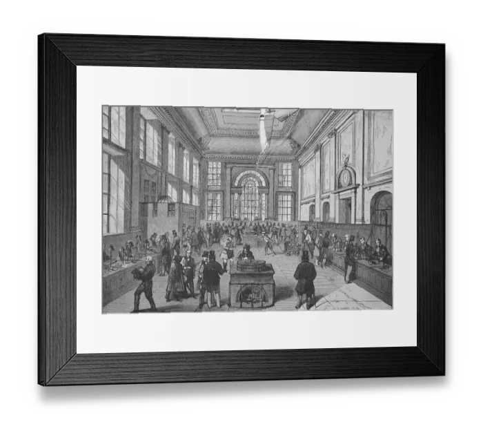 Framed Print : The Paying Hall of the Bank of England