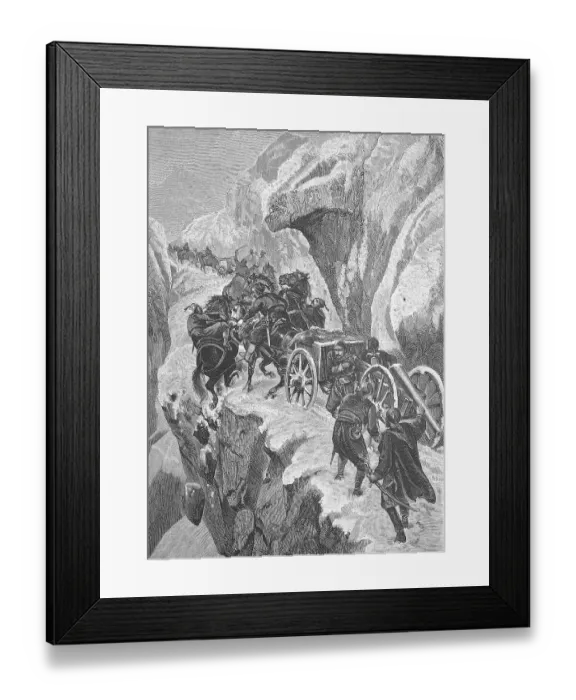 Framed Print : Dangerous passage at the Schipka Pass Framed Print : Dangerous passage at the Schipka Pass