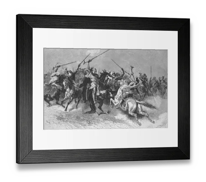 Framed Print : A Fantasia, a traditional equestrian sport performed during cultural events in the Maghreb