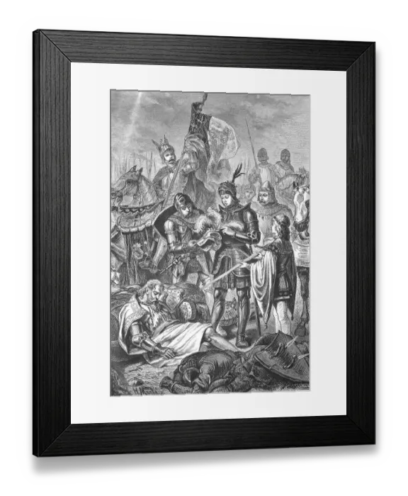 Framed Print : The black prince by the body of King John of Bohemia Framed Print : The black prince by the body of King John of Bohemia