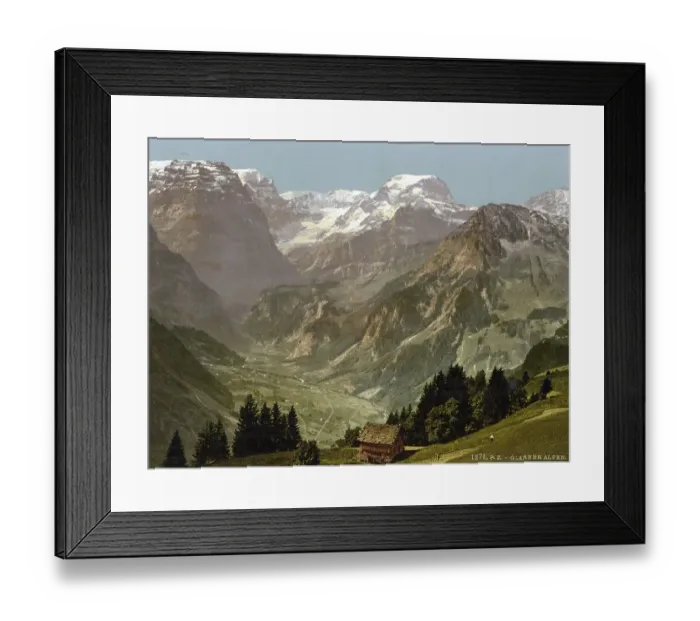 Framed Print : View of the Glarus Alps, Selbsanft