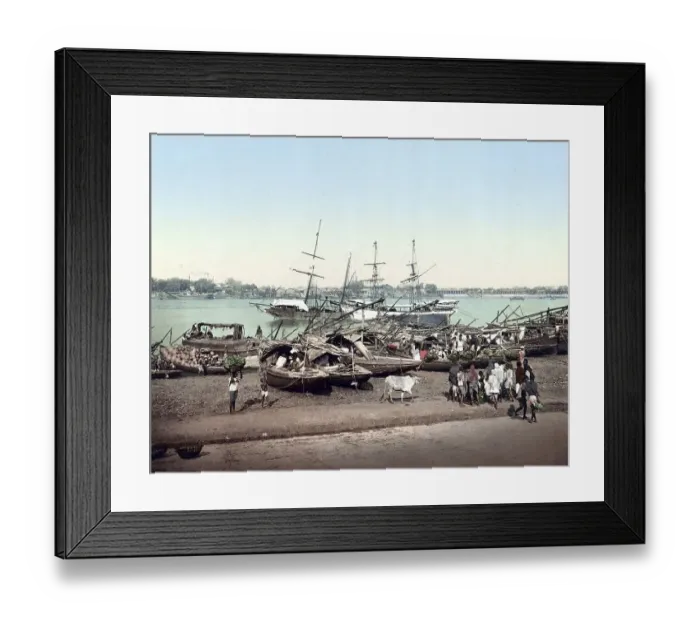 Framed Print : Hughlee boats in the harbour of Kolkata Framed Print : Hughlee boats in the harbour of Kolkata