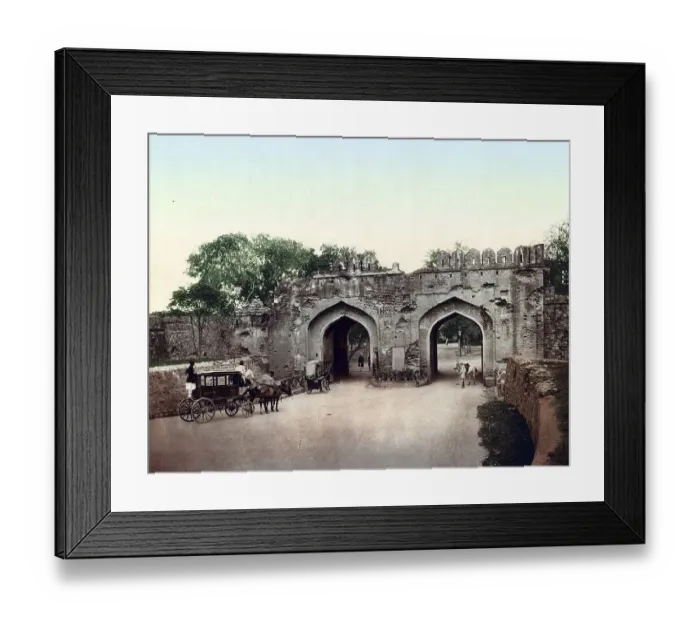 Framed Print : Kashmere Gate in Delhi, India, Historic Framed Print : Kashmere Gate in Delhi, India, Historic