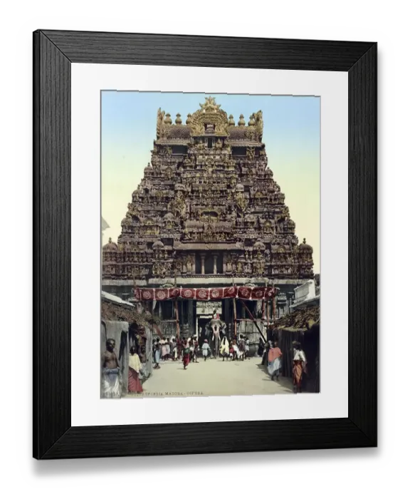 Framed Print : South India. Gopuram or Gopura