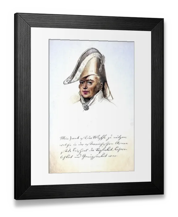 Framed Print : Josef Freiherr von Smola (born 12 June 1764 in Teplitz)