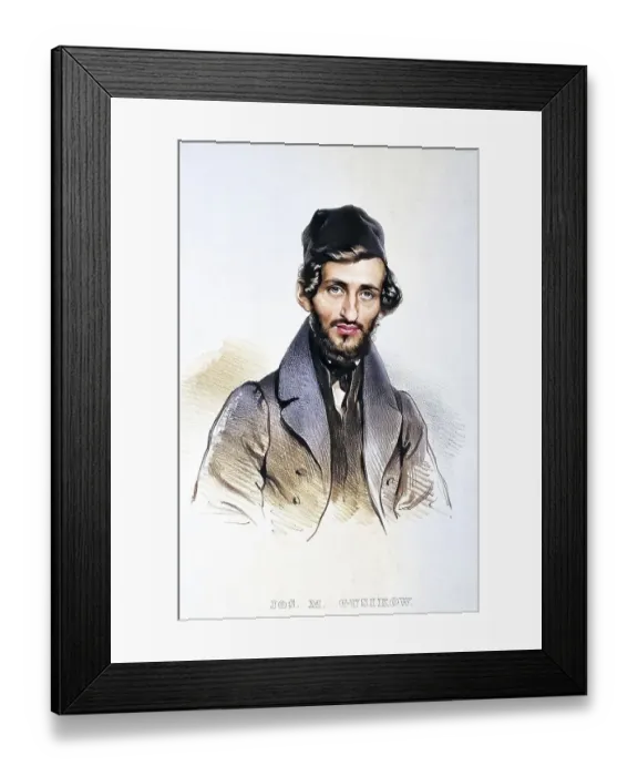 Framed Print : Michael Joseph Gusikow (born 2 September 1806 in Schklou)