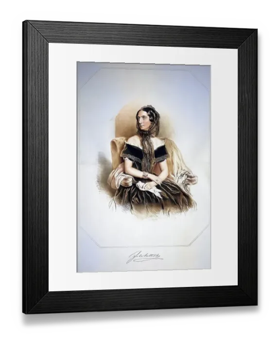 Framed Print : Julie Rettich, nee Gley (born 17 April 1809 in Hamburg) Framed Print : Julie Rettich, nee Gley (born 17 April 1809 in Hamburg)