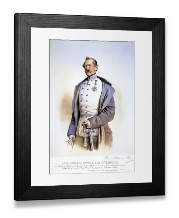 Framed Print : Karl Eduard Freiherr Komers von Lindenbach (b) Framed Print : Karl Eduard Freiherr Komers von Lindenbach (b)