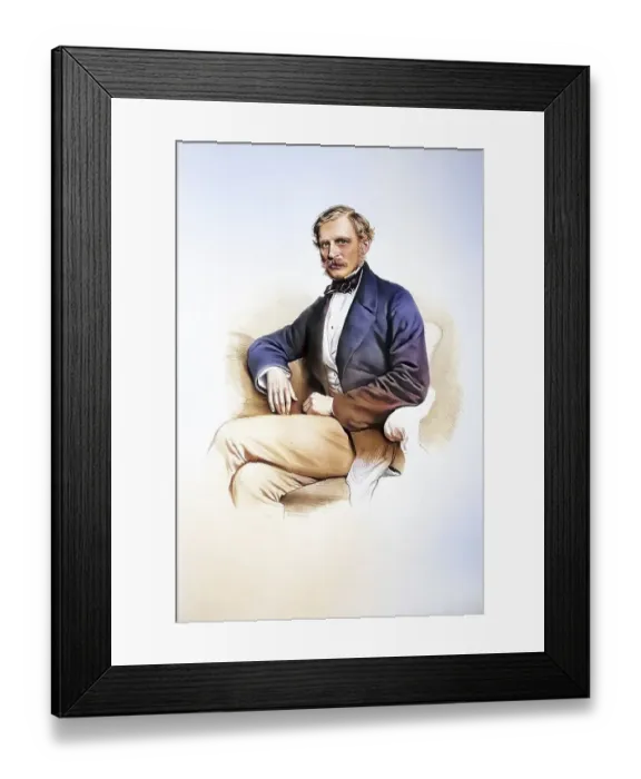 Framed Print : Karl Ritter von Kleyle (born 19 March 1812 in Vienna)