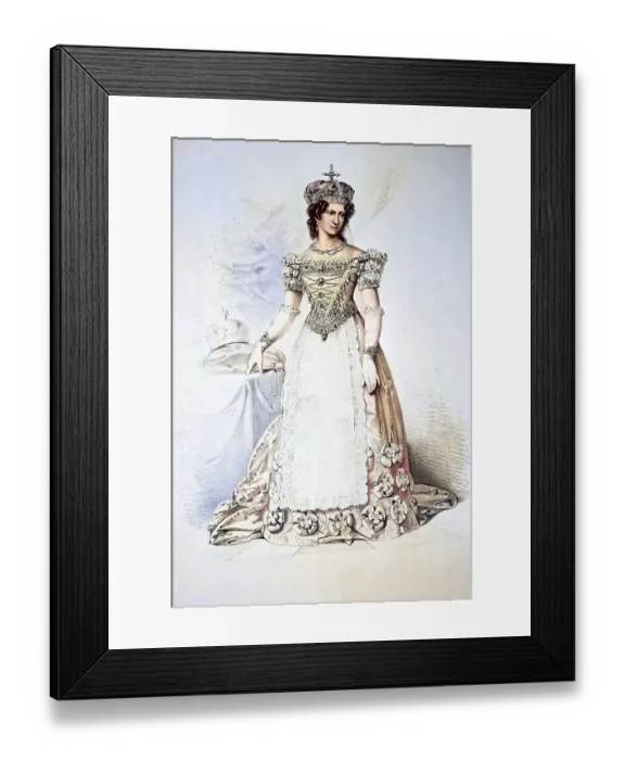 Framed Print : Karoline Charlotte Auguste of Bavaria (born 8 February 1792 in Mannheim)