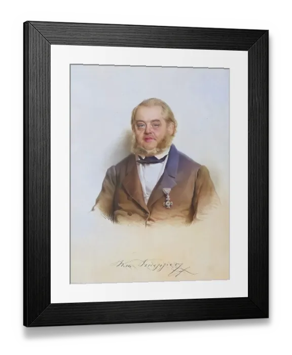 Framed Print : Wilhelm Knepper (1800-1871), Austrian coloured paper manufacturer