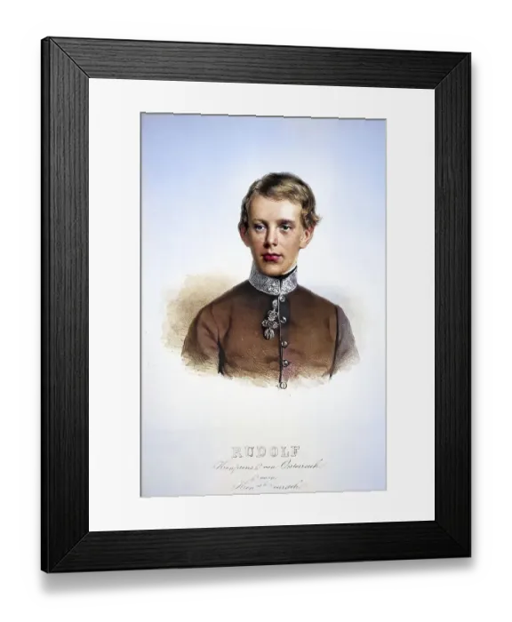 Framed Print : Rudolf, Crown Prince of Austria and Hungary (full given name Rudolf Franz Karl Joseph)