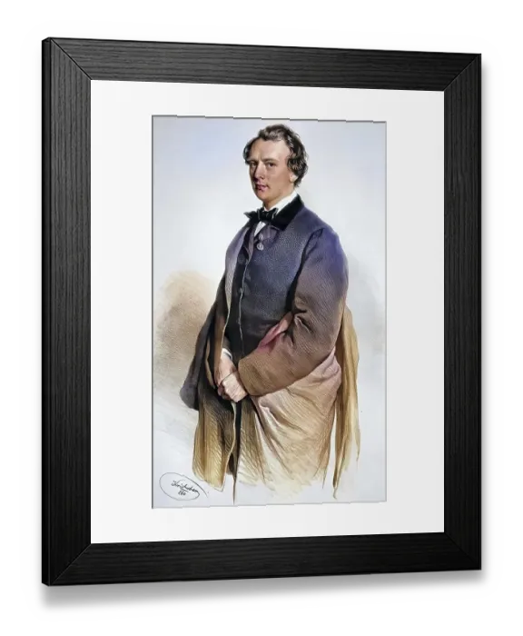 Framed Print : Johann Otto Ludwig Gabillon (born 16 July 1825 in Neu Strenz)