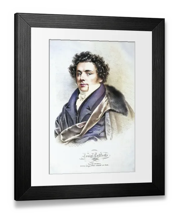 Framed Print : Luigi Lablache (born 6 December 1794 in Naples: died 23 January 1858 in Naples) was an Italian opera singer (bass)