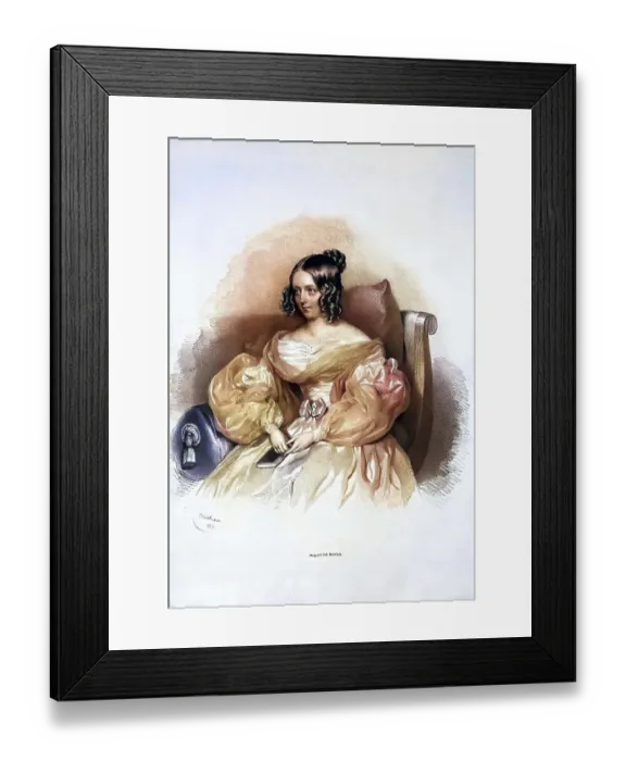 Framed Print : Luise Amelie Stephanie von Baden (born 5 June 1811 in Schwetzingen)