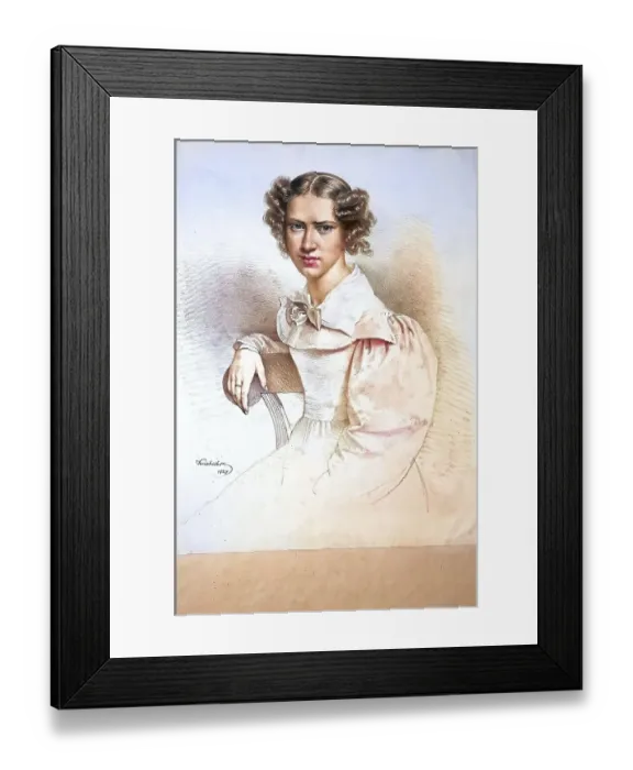 Framed Print : Maria Kriehuber, nee Forstner (1805-1889)