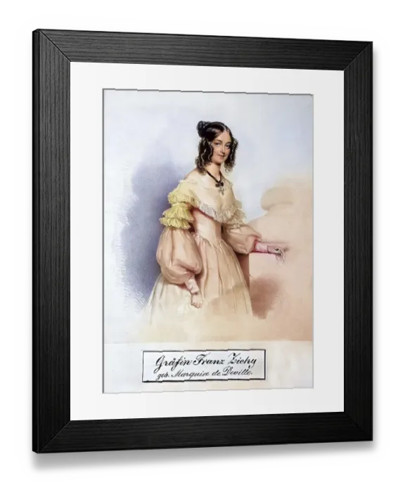 Framed Print : Maria Klara Zichy (1814-1868), Married to Count Franz Zichy since 1847