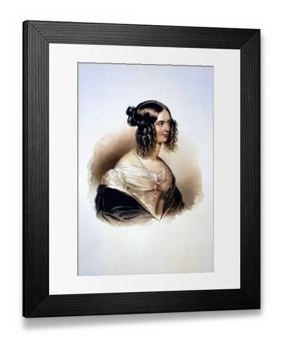 Framed Print : Oktavia Graefin Merveldt, nee Czernin (1802-1879)