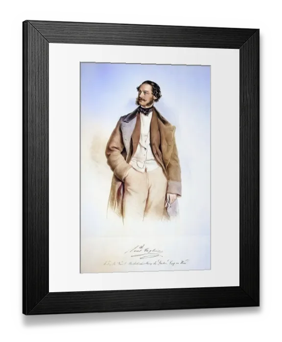 Framed Print : Paul Nikolaus (Paolo Nikola) Taglioni (born 12 January 1808 in Vienna)