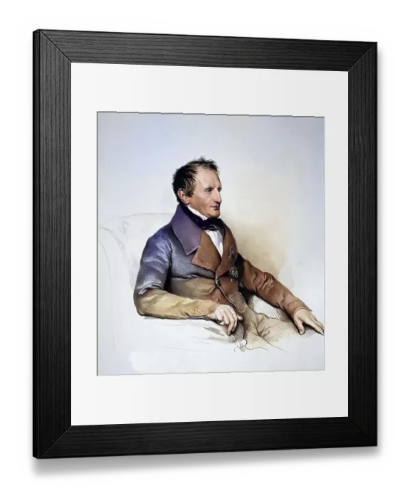 Framed Print : Joseph von Hammer, from 1835 Baron Joseph von Hammer-Purgstall (born 9 June 1774 in Graz)